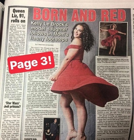 A picture of Arissa LeBrock featured on NY Post.